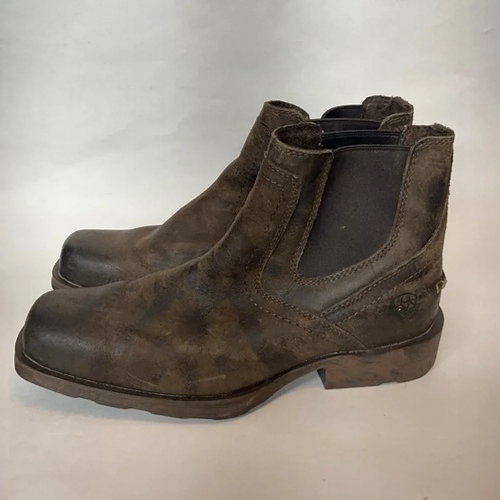 Ariat Midtown Rambler‎ Chelsea Ankle Boots Men 9D Cowboy Barn Brown Leather